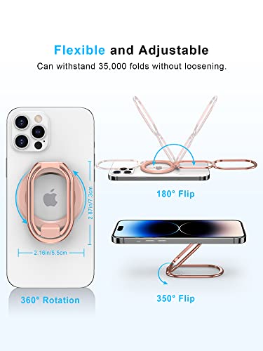 SUPERONE Mag Safe Phone Stand, Adjustable Magnetic Phone Grip & Kickstand - color: Rose Gold