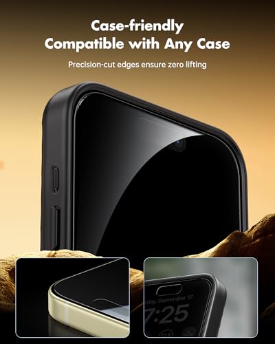 UNBREAKcable Privacy Screen Protector for iPhone 15-3 Pack - size: iPhone 15