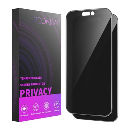PDDKISS 2 Pack Privacy Screen Protector for iPhone 14 Pro Max - size: for iPhone 14 Pro Max - 6.7 inch