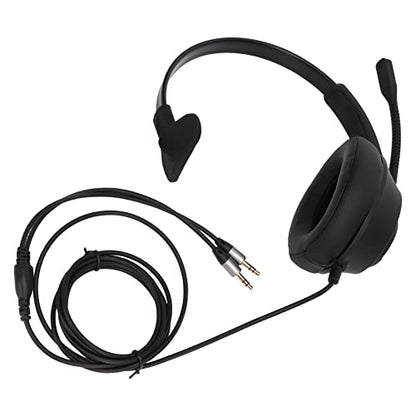 ciciglow Telephone Headset, Monaural Headset Built in HD Microphone Noise Cancellation 3.5mm Corded Communication Single Sided Ear Headphone Suitable for PC