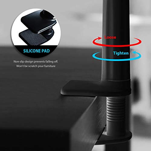 Zuslab Tablet Cell Phone Bracket Adjustable Universal Gooseneck Bed Lazy Holder Stand Mount - Flexible Arm 360 Mount Clip Bracket Black - color: Black
