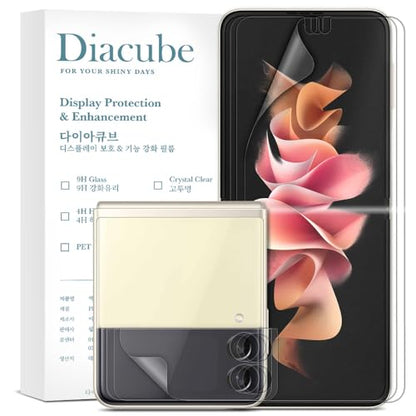 [3+3 Pack] For Samsung Galaxy Z Flip 3 5g, EPU+TPU Anti-Glare Matte Screen Protector, Full Covered Inside + 3 Pack Outer Film, Anti-Fingerprint, Self-Healing, Easy Installation with Alignment Tool - size: Galaxy Z Flip 3