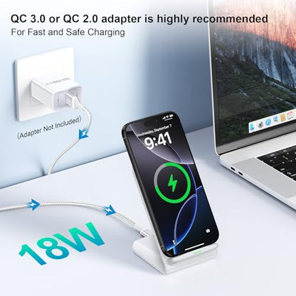 15W Samsung S26 Ultra S25 S24+ Wireless Charger Stand Fast Charging Station
