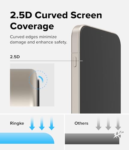 Ringke for OnePlus 15 Screen Protector [Easy Slide, 2 Pack] | Easy Installation with Alignment Tool, Case Friendly Premium 9H Hardness Tempered Glass