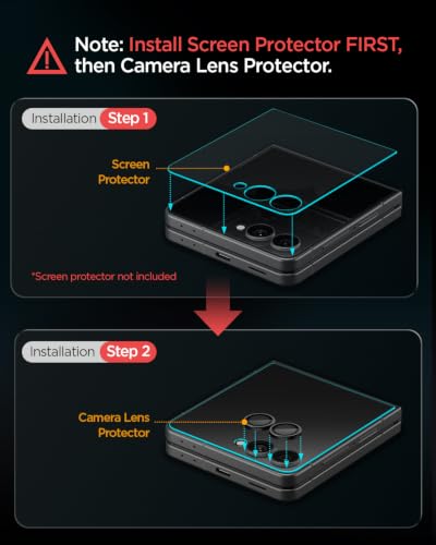 Spigen Camera Lens Protector for Galaxy Z Flip 8 / Galaxy Z Flip 7-2 Pack - size: Galaxy Z Flip 8 / Galaxy Z Flip 7