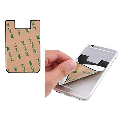 Floral Paw Print Trio Phone Credit Card Holders Sleeve Adhesive Wallet Compatible with Most Back of Phones - color: Floral Paw Print Trio