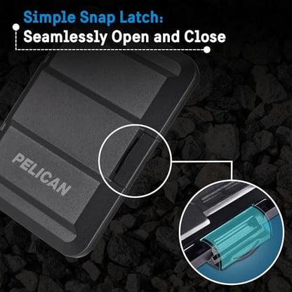 Pelican MagSafe Wallet for iPhone - Slim Magnetic Phone Wallet - Black | Heavy Duty MIL-STD Snap-On Magnetic Card Holder - Detachable Hard MagSafe Wallet for iPhone 17 Pro Max/16/15/14/13/Pixel 10 - color: Black, style: Protector