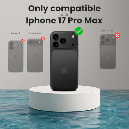 MOTIVE Waterproof Case with Belt Clip iPhone 17 Pro Max, Magnetic | 6.9" | Built-in screen protector, 360° protection, compatible with MagSafe, 360° belt holster - size: iPhone 17 Pro Max