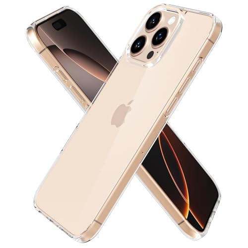 oakxco Clear Phone Case for iPhone 16 Pro Case, Thin Slim Transparent Hard Plastic Back & Soft Silicone Bumper, Cute Non Yellowing Hybrid Matte TPU Frame Protective Cover for Women, Crystal Clear - color: Clear, size: 16 Pro