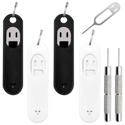 6 Pack SIM Card Removal Tool,Sim Card Tray Opening Tool Eject Pins Needle Opener Ejector Compatible with All iPhone Apple iPad Samsung Galaxy Cell Phone Smartphone Watchchain Link Remover, Black,White - color: Black+White