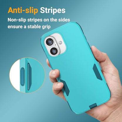 jaroco Magnetic for iPhone 17 Case Heavy Duty Rugged Dual-Layer Teal - color: Teal, size: iPhone 17