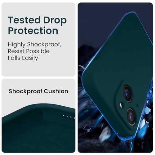 FireNova Designed for iPhone 14 Case, 6.1", Teal | Silicone Upgraded [Camera Protection] Phone Case, with Soft Anti-Scratch Microfiber Lining Inside - color: Teal, size: Iphone 14