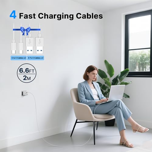 2 Pack 200W USB C Charger Block, Foldable GaN5 Super Fast Charger USB C - color: White, size: 2 Pack