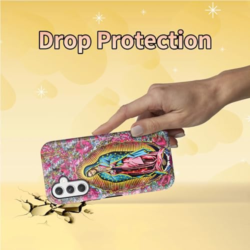 Virgin Mary Phone Case for Samsung Galaxy A16, Dual Layer Shockproof Heavy Duty Protective Cover with Soft TPU + Hard PC, Anti-Scratch Slim Fit, Wireless Charging Compatible - color: Virgin Mary, size: 6.7" Galaxy A16