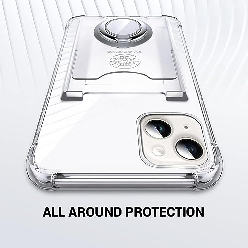 Shields Up for iPhone 14 Case with Card Holder Stand, 6.1", Clear - color: Clear, size: iPhone 14