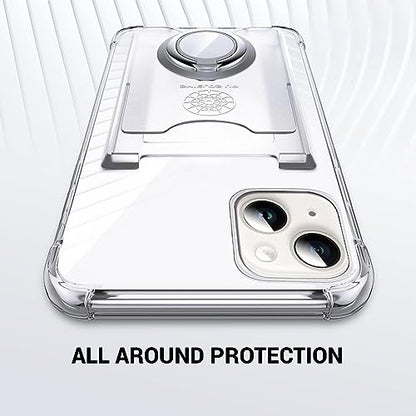 Shields Up for iPhone 14 Case with Card Holder Stand, 6.1", Clear - color: Clear, size: iPhone 14