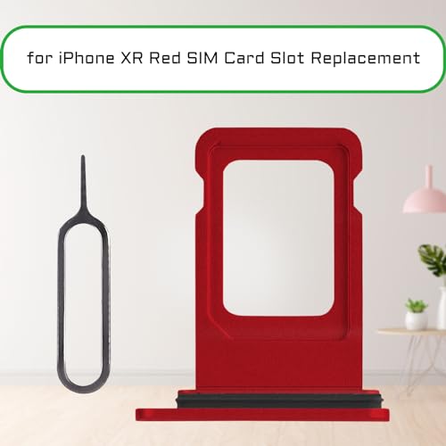 for iPhone XR Red Single SIM Card Tray Slot Replacement