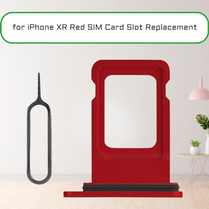 for iPhone XR Red Single SIM Card Tray Slot Replacement