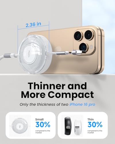 Multi Charging Cable, 100W 5-in-1 Retractable Charging Cable, USB C/Lightning/Micro Fast Charging Cables for Multiple Devices Compatible with iPhones, iPads, Tablets, Galaxy, Note - 4Ft/1.2M, White