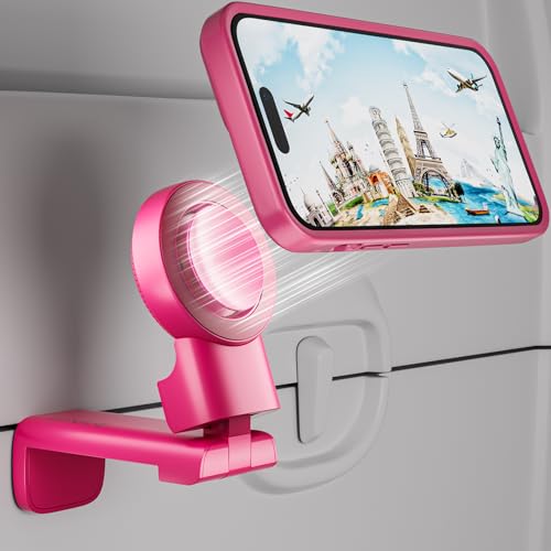 MiiKARE Magnetic Airplane Phone Holder Mount for Magsafe, Hot Pink - color: Hot Pink