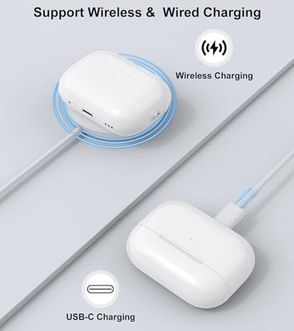 Wireless Charging Case Compatible with AirPods Pro 2nd & 1st (USB-C Port)