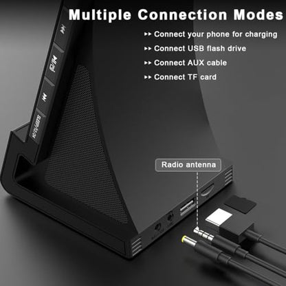 8-in-1 Wireless Charger, Alarm Clock, Bluetooth Speaker & FM Radio