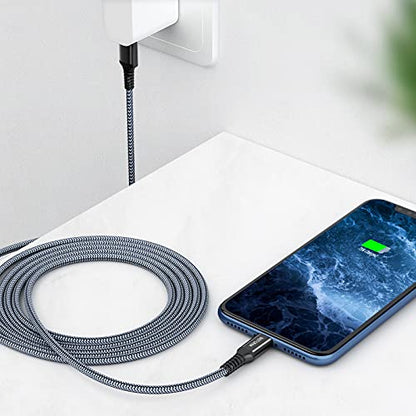 2Pack for Samsung USB C Cable 10FT,3A Fast Charging Nylon Braided Wire