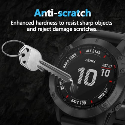 for Garmin Fenix 6/6 Pro / 6 Sapphire / 6 Pro Solar Screen Protector, Non-Tempered Glass Flexible Protection 3-Pack, HD Clear Protective Film - size: for Fenix 6/6 Pro / 6 Sapphire / 6 Pro Solar