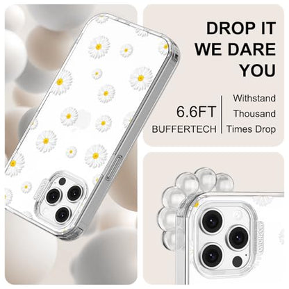 MOSNOVO Case for iPhone 12 & iPhone 12 Pro, [Buffertech 6.6ft Military-Grade Drop Protection] [Anti Peel Off Tech] Clear TPU Bumper Phone Case Cover Design - White Daisy - color: Clear - White Daisy, size: iPhone 12 / iPhone 12 Pro