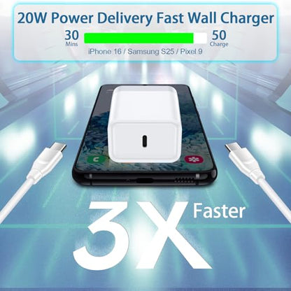 USB C Fast Charger Block Type C Charging Block 20W for Samsung Z Fold 8 7 6