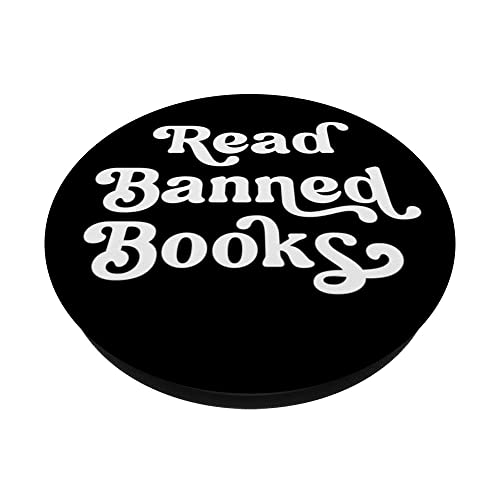 Read Banned Books Retro Lettering PopSockets Swappable PopGrip