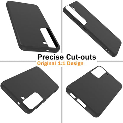 TENOC Phone Case for Samsung Galaxy S21 FE 5G, Black Case Anti-Fingerprint Protective Bumper Matte Cover - color: Black Matte, size: S21 FE