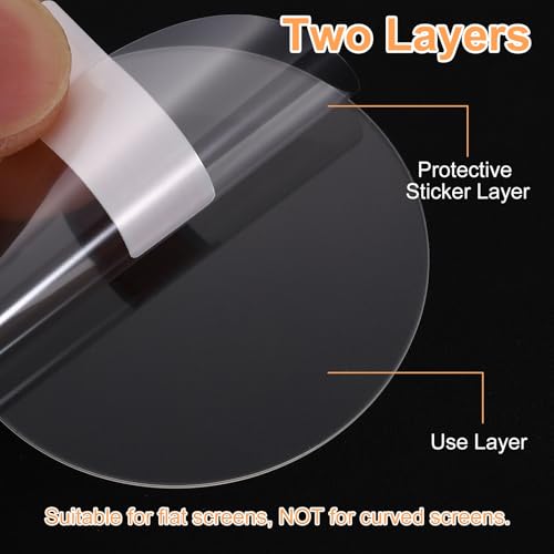 HARFINGTON 4pcs Watch Glass Screen Protector 40mm 9H Tempered Glass HD Clear Curved Edge Anti-Scratch Waterproof Round Smart Watch Dial Crystal Face Protective Film with Accessories - size: 40mm