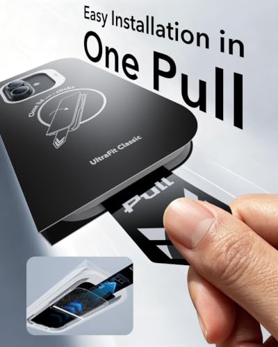 ESR 3 Pack for iPhone 17/iPhone 16 Pro Screen Protector, Classic | Easy One-Pull Installation, 2X Impact Absorption, 9H Tempered Glass, Full-Coverage Protection, UltraFit Tray, Bubble-Free - size: iPhone 17/16 Pro 6.3 inch