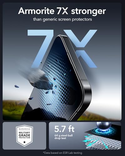 ESR 3 Pack for iPhone 14 Pro Max Privacy Screen Protector, Armorite | 7X Impact Absorption, 9H+ Tempered Glass, Anti-Spy, Easy One-Pull Installation, UltraFit Tray, Full-Coverage Protection - size: iPhone 14 Pro Max 6.7 inch