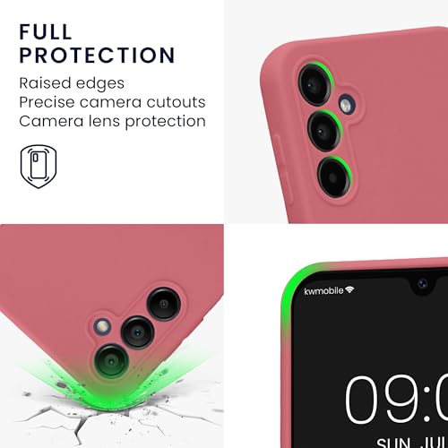 kwmobile Case Compatible with Samsung Galaxy A14 5G Case - Protective Slim TPU Phone Cover - Soft Matte Finish - Dark Rose - color: Dark Rose, size: Galaxy A14 5G