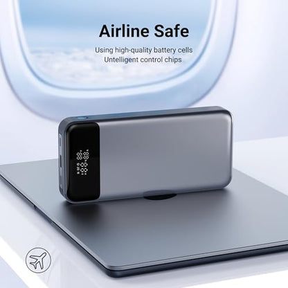 24,000mAh 280W Laptop Power Bank, PD 3.1 Portable Charger with Smart Display, 3-Port USB C Battery Pack for MacBook Pro/Air, iPhone 16/15/14/13 Series, iPad and More, Flight-Approved for Travel