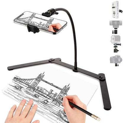 Overhead Phone Mount,Foldable Gooseneck Phone Holder