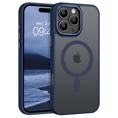 BENTOBEN Magnetic for iPhone 16 Pro Max Case,(Compatible with MagSafe) (Military Grade Drop Protection) Slim Translucent Matte Shockproof with Anti-Fingerprint Phone Case 6.9",Deep Blue - color: Deep Blue