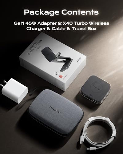 KU XIU Qi2.2 25W Magnetic Wireless Charger, Foldable 3 in 1 Travel Charging Station for iPhone 17/16/15/14/13/12, 5W for Apple Watch & AirPods, Aluminum Alloy Design, 45W GaN Adapter Included, Gray - color: Gray