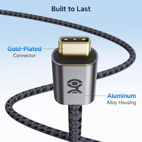 Cable Matters Braided 240W USB C Fast Charging Cable, 3ft, Black - color: Black, size: 3 Feet