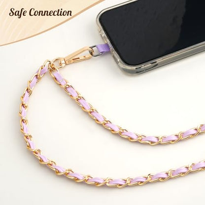 TiMOVO Phone Lanyard Metal Chain Crossbody, Light Purple - color: Light Purple, size: Standard