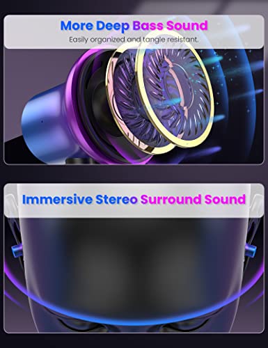 iMangoo for Apple MFi-Certified Wired Earbuds for Lightning Headphones - color: Purple