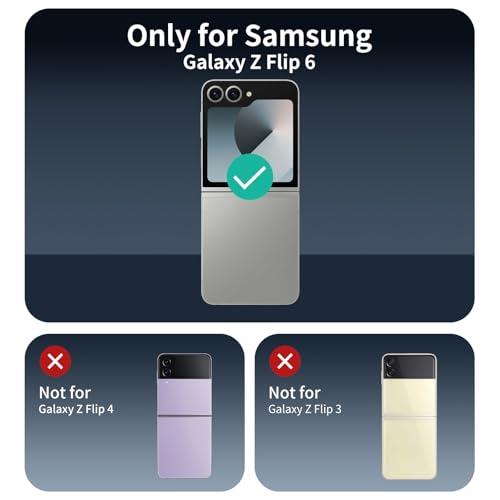 Privacy Screen & Camera Lens Protector for Samsung Galaxy Z Flip6, Double Shatterproof Anti-Spy Tempered Glass, Private Black Protection, 9H Hardness Anti-Scratch Case-Friendly, 3 Pack Each - color: Flip6 Black