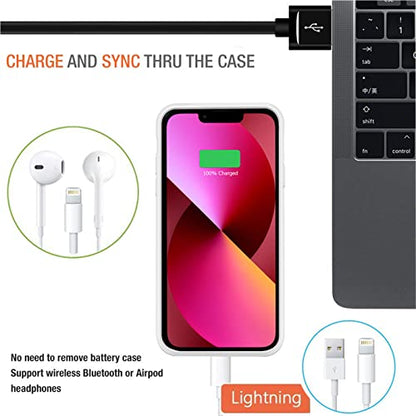Battery Case for iPhone 13 Mini/12 Mini,Upgraded 7000mAh Slim Portable Rechargeable Protective Charging Case Compatible with iPhone 13 Mini/12 Mini (5.4 inch) Extended Battery Pack Charger Case-Blue