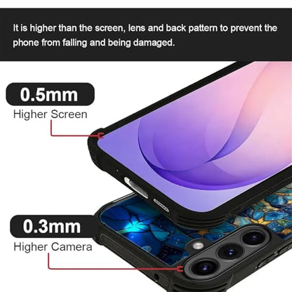 for Samsung Galaxy S26 Case,Soft Silicone Shockproof Bumper Camera Protection Phone Case-Glass Star Turtle - color: Glass Star Turtle, size: Samsung Galaxy S26