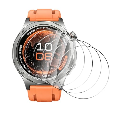 5 Pack Tempered Glass for OnePlus Watch 4 Screen Protector,9H Hardness,Ultra Resistant,Anti-Fingerprints,No Bubbles,HD-Clear,Full Coverage Watch Film for One Plus Watch 4 - color: OnePlus Watch 4