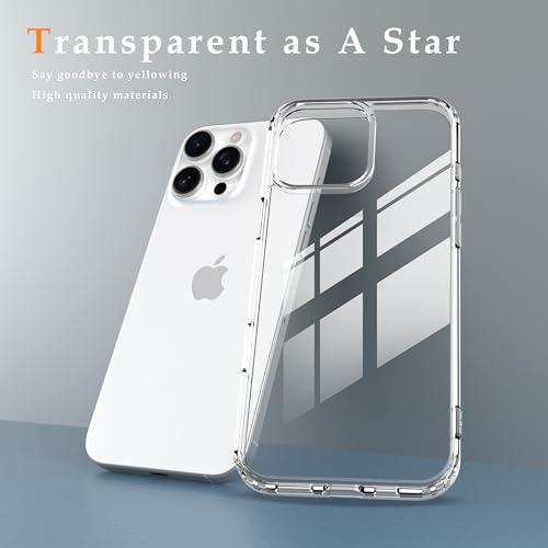 IAIYOXI Clear Case for iPhone 16 Pro, [Crystal Clear Military-Grade Drop Protection], Non-Yellowing, Slim Lightweight Transparent TPU Bumper Phone Case Cover Design - Clear - color: Clear2, size: iPhone 16 Pro
