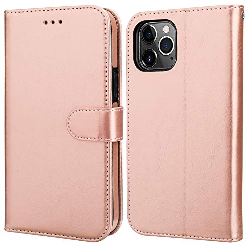 Bocasal Detachable Wallet Case Card Holder for iPhone 11 Pro Max Rose Gold - color: Rose Gold