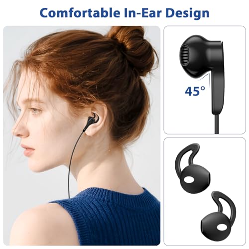 APETOO USB C Headphones Magnetic Wired Earbuds iPhone 18 Pro 17 16 15 Black - color: Black